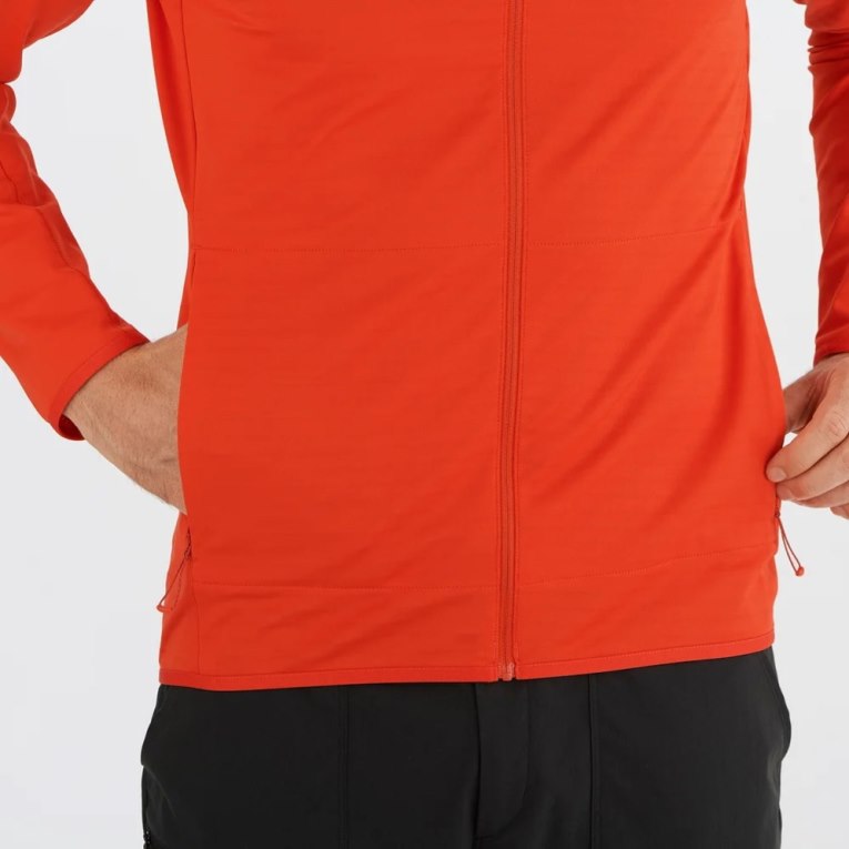 Chaquetas Salomon Essential Lightwarm Full Zip Hombre Naranjas | MX BEZH248